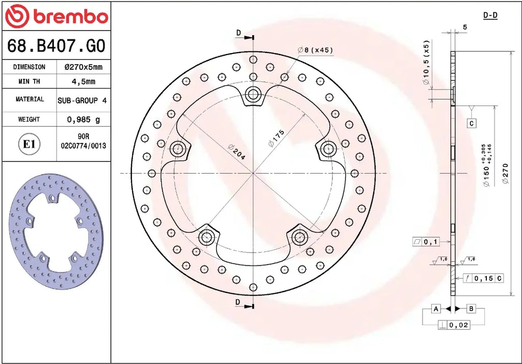 Brake Disc Oro Prime Line for BMW