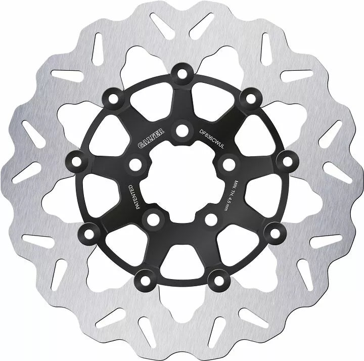 Gloss Black Wave Floating Brake Disc for Harley Davidson
