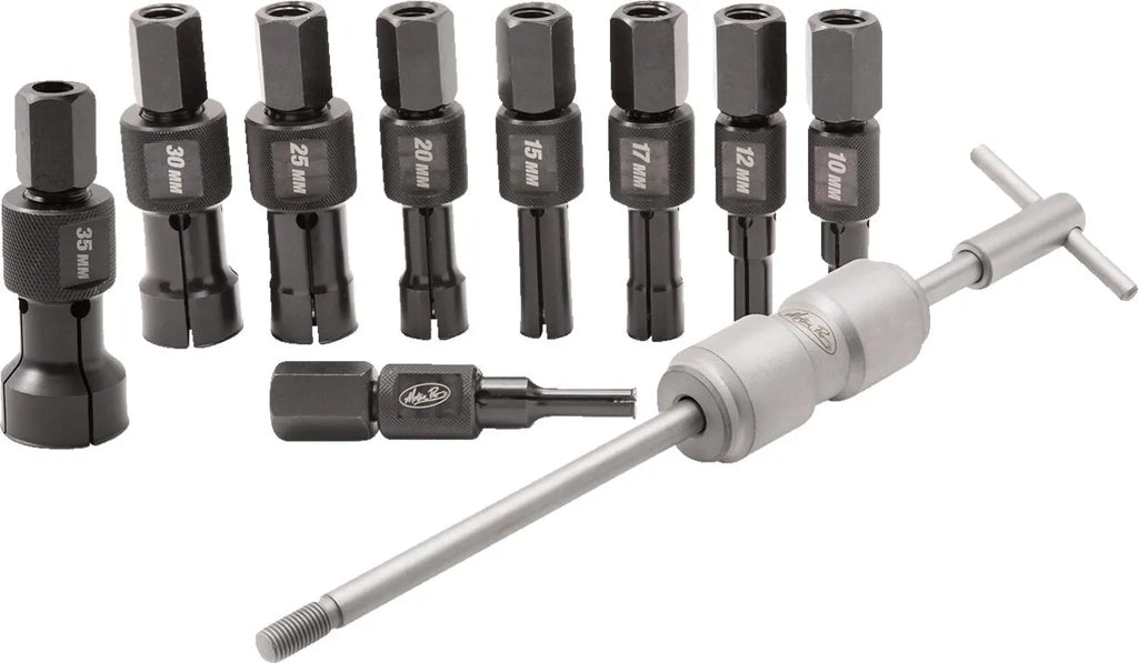 Blind bearing puller kit with slide hammer