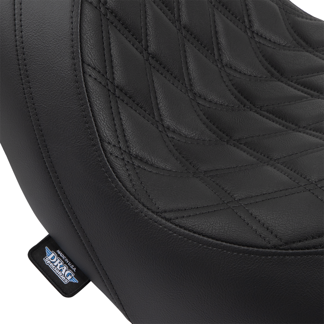 Predator Dual Diamond Seat, schwarzes Gewinde für Harley Davidson
