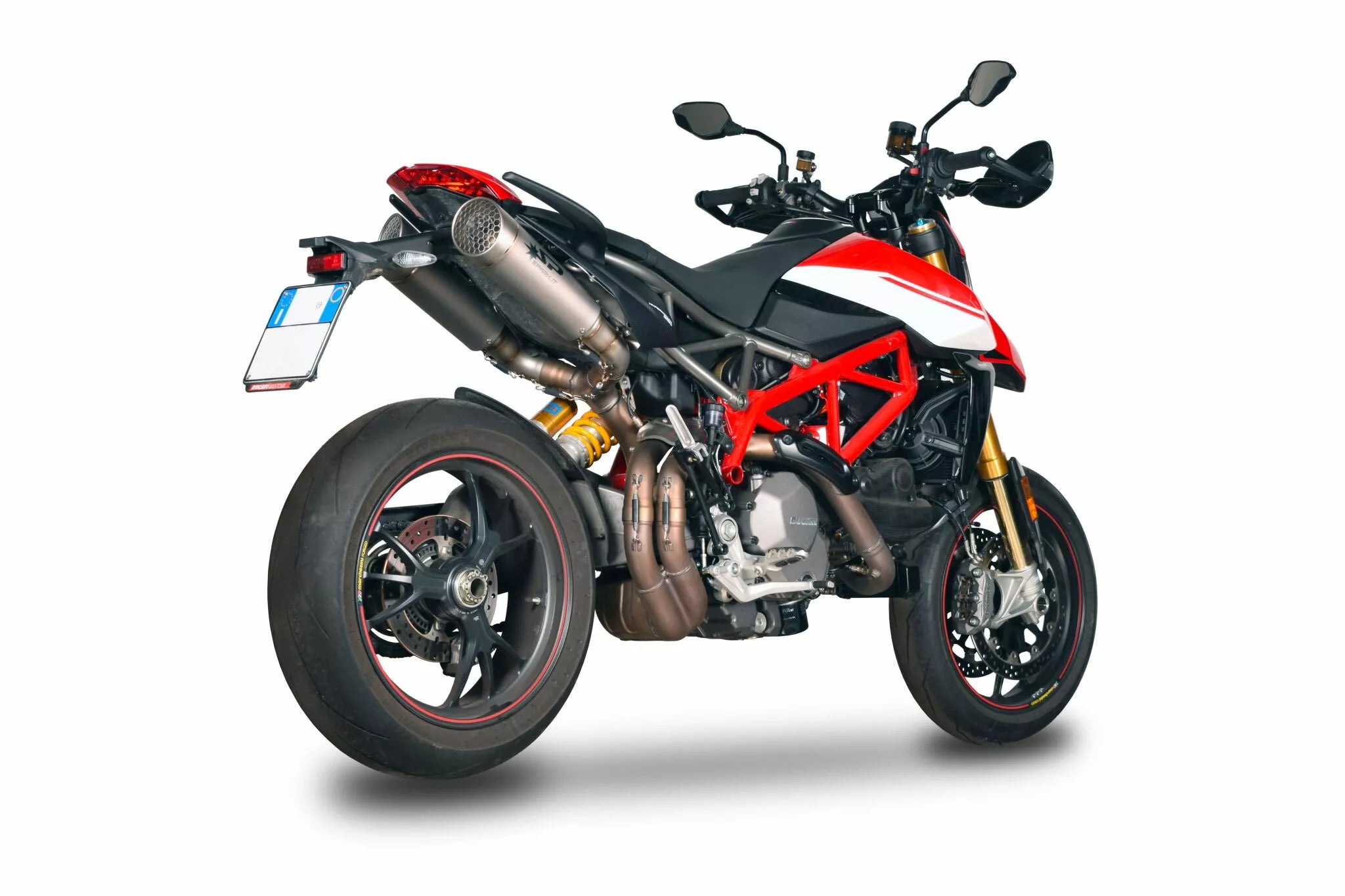 Grid-O Double Slip-On Muffler For Ducati Hypermotard 950 SP ABS 19-21, Hypermotard 950 SP ABS RVE Graffiti Livery 21-24
