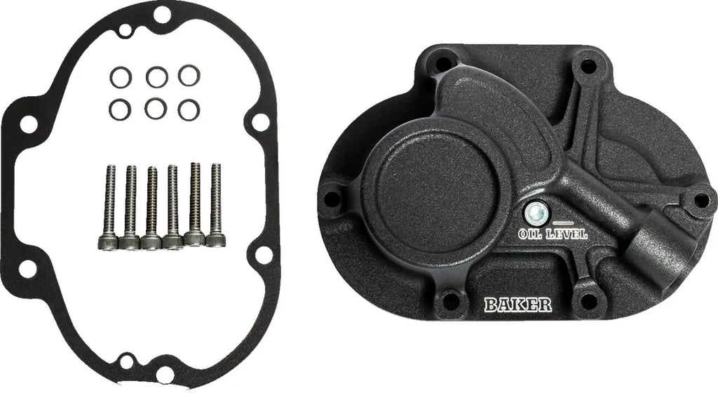 Black wrinkle Side Cover Transmission Kit for Harley Davidson 07-UP