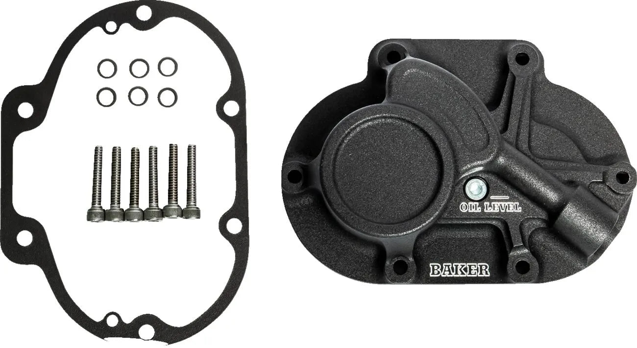 Black wrinkle Side Cover Transmission Kit for Harley Davidson 07-UP
