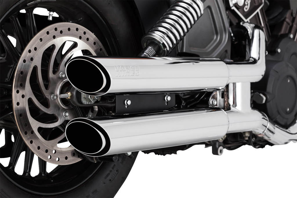 Escape Vance & Hines Twin Slash 3" Slip-Ons Cromado Para Indian Scout