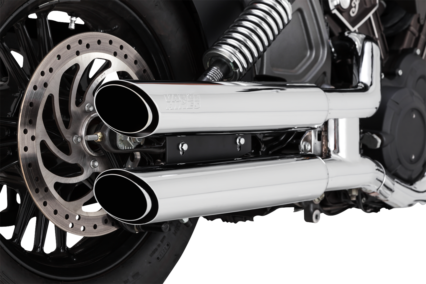 SCARICA VANCE & HINES TWIN SLASH 3 "Slip-ons Chrome per Scout indiano