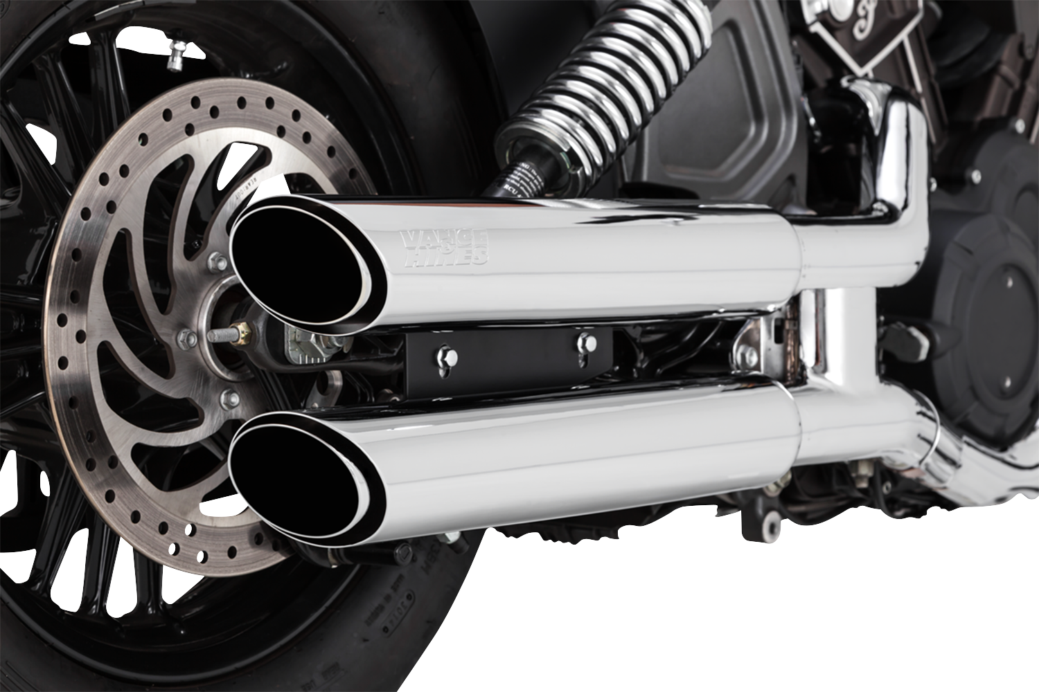 Escape Vance & Hines Twin Slash 3" Slip-Ons Cromado Para Indian Scout