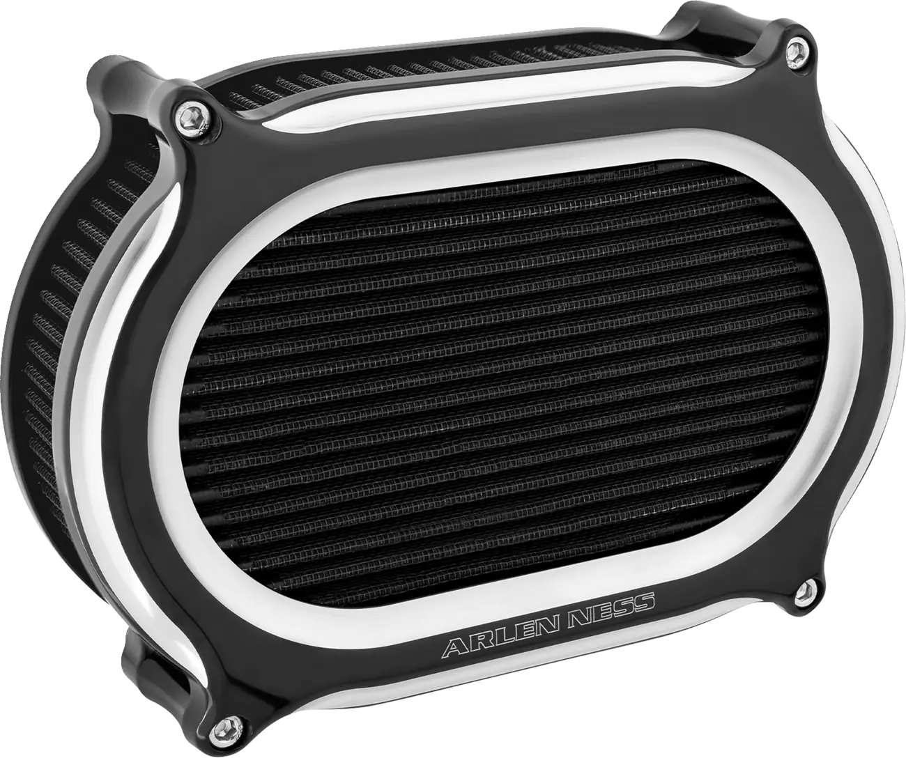 Schwarzer ovaler Stage II-Luftfilter für Harley Davidson