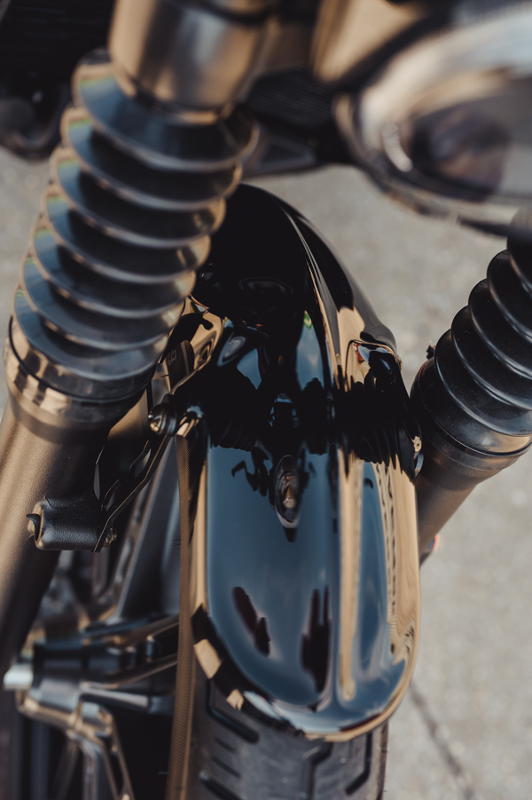 Guardabarros Delantero Old School Negro Brillo RH975 Para Harley Davidson