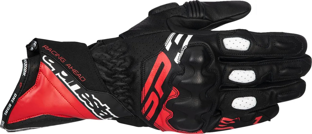 Guantes moto homologados SP-3  SP-3 BLK/BRT RD/WHT S