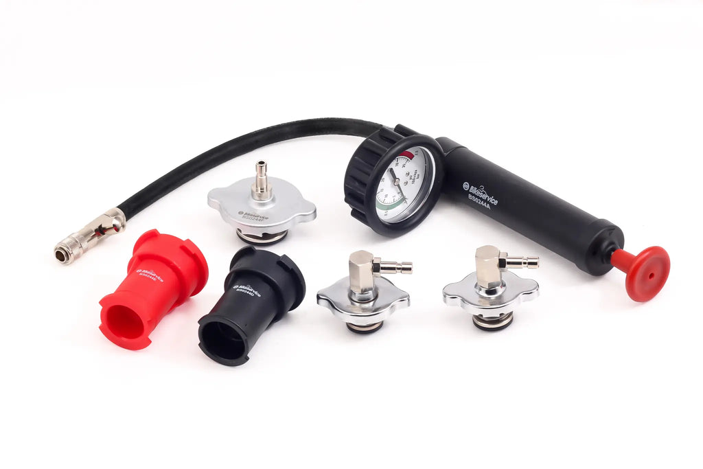 Kit tester pressione impianto di raffreddamento e radiatore per moto