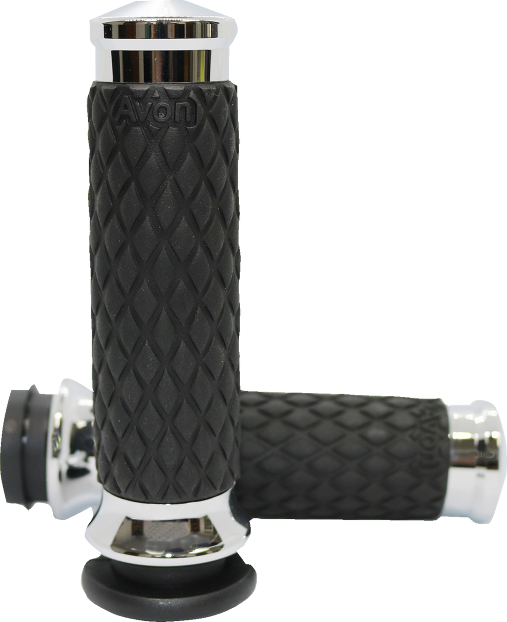 Diamond Contour Grips, Chrom eloxiert für Harley Davidson