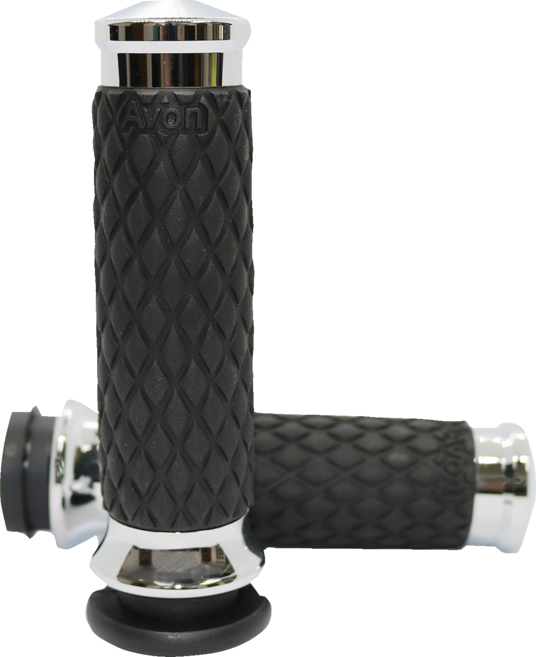 Diamond Contour Grips, Chrom eloxiert für Harley Davidson
