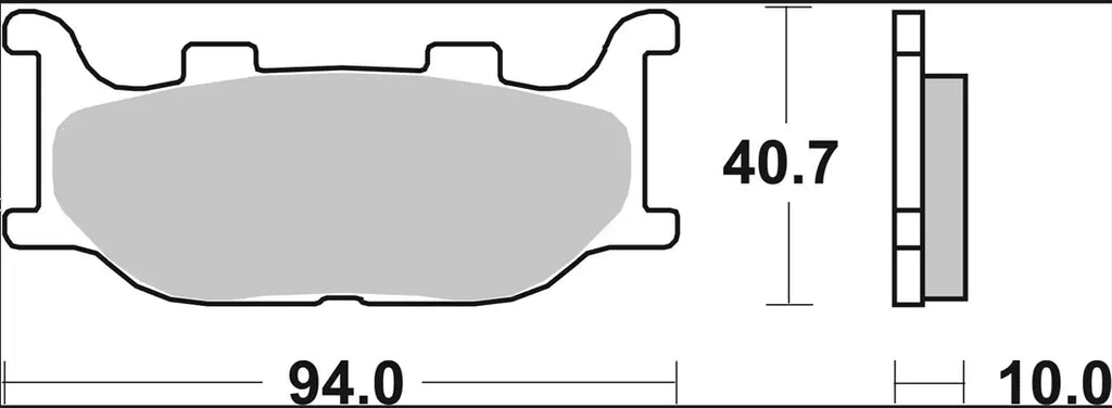 Sintered brake pad LA for Yamaha