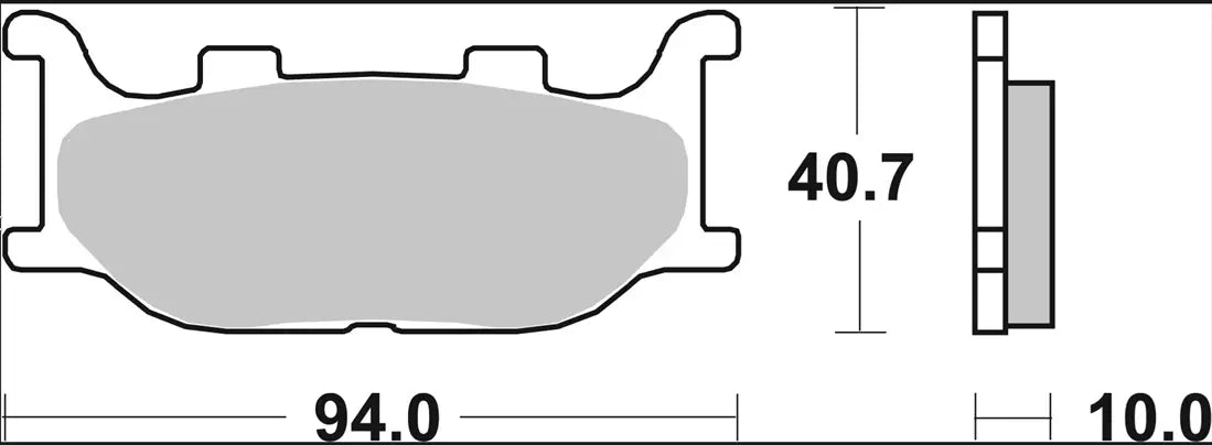 Sintered brake pad LA for Yamaha