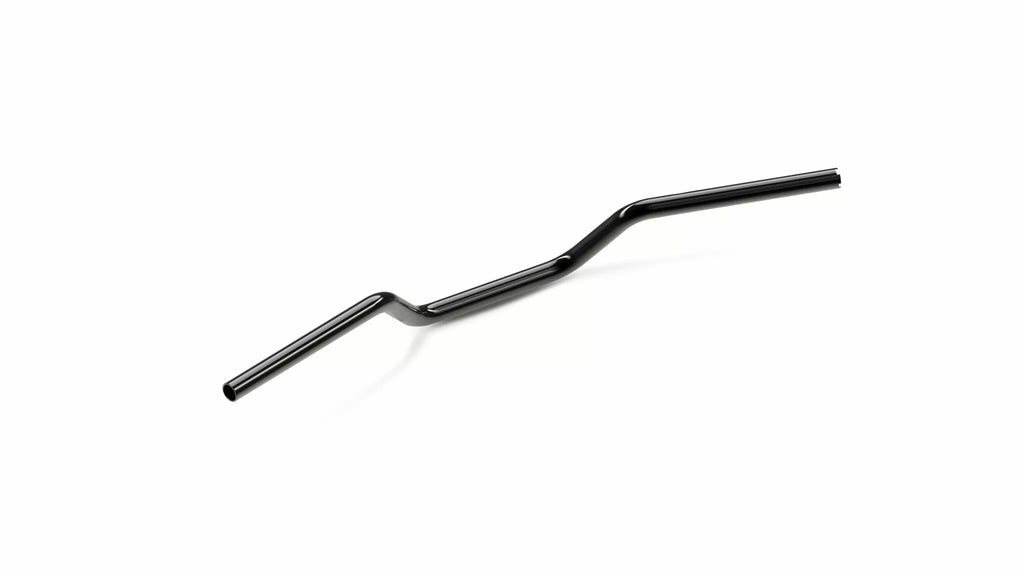 1" Sportlenker in glänzendem Schwarz, mittelgroß, für Harley Davidson