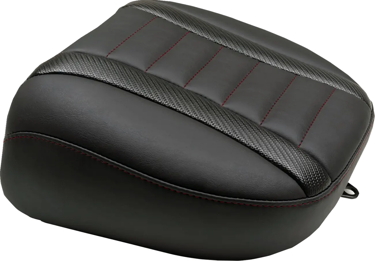 Deluxe-Soziussitz, dunkelkirschrot, mit Faden für Harley Davidson Touring