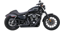 Vance &amp; Hines Shortshots Schwarzer Auspuff für Harley Davidson Sportster