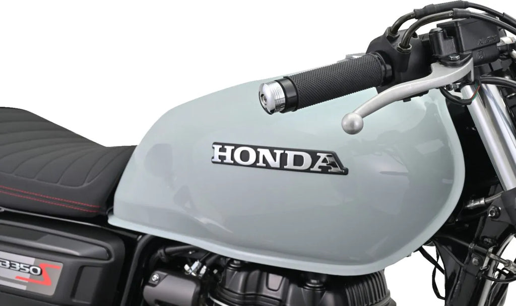 Chromed machined "RING" handlebar end caps for motorcycles