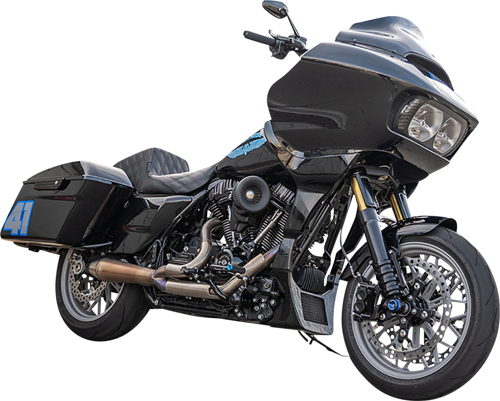 Goldene Gabelrohre für Harley-Davidson Touring M8