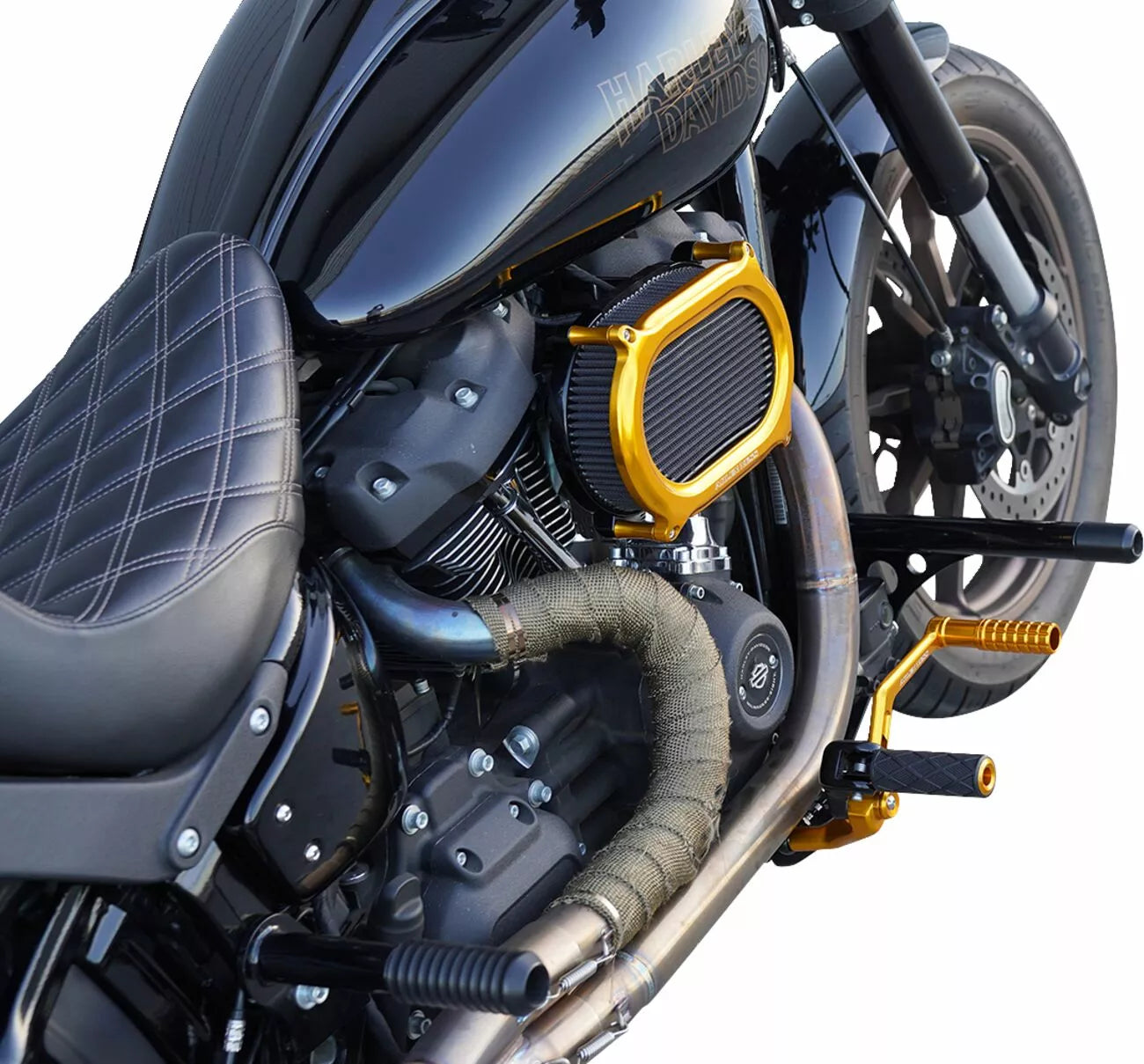 Kit Filtro De Aire Stage II Oval Performance Dorado Para Harley Davidson