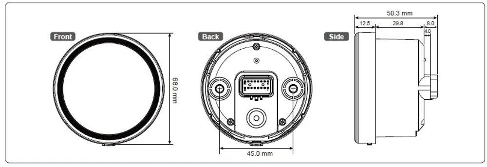 Tachometer D60 mit ABE für Harley Davidson