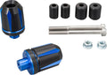 "Scratch" Handlebar End Caps, Black/Blue for Motorcycle