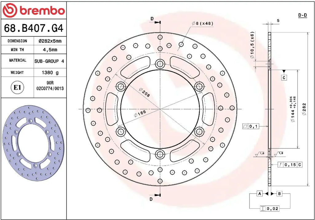 BRAKE DISC FIXED GOLD SERIES PRIME LINE Brake DISC FIX RR