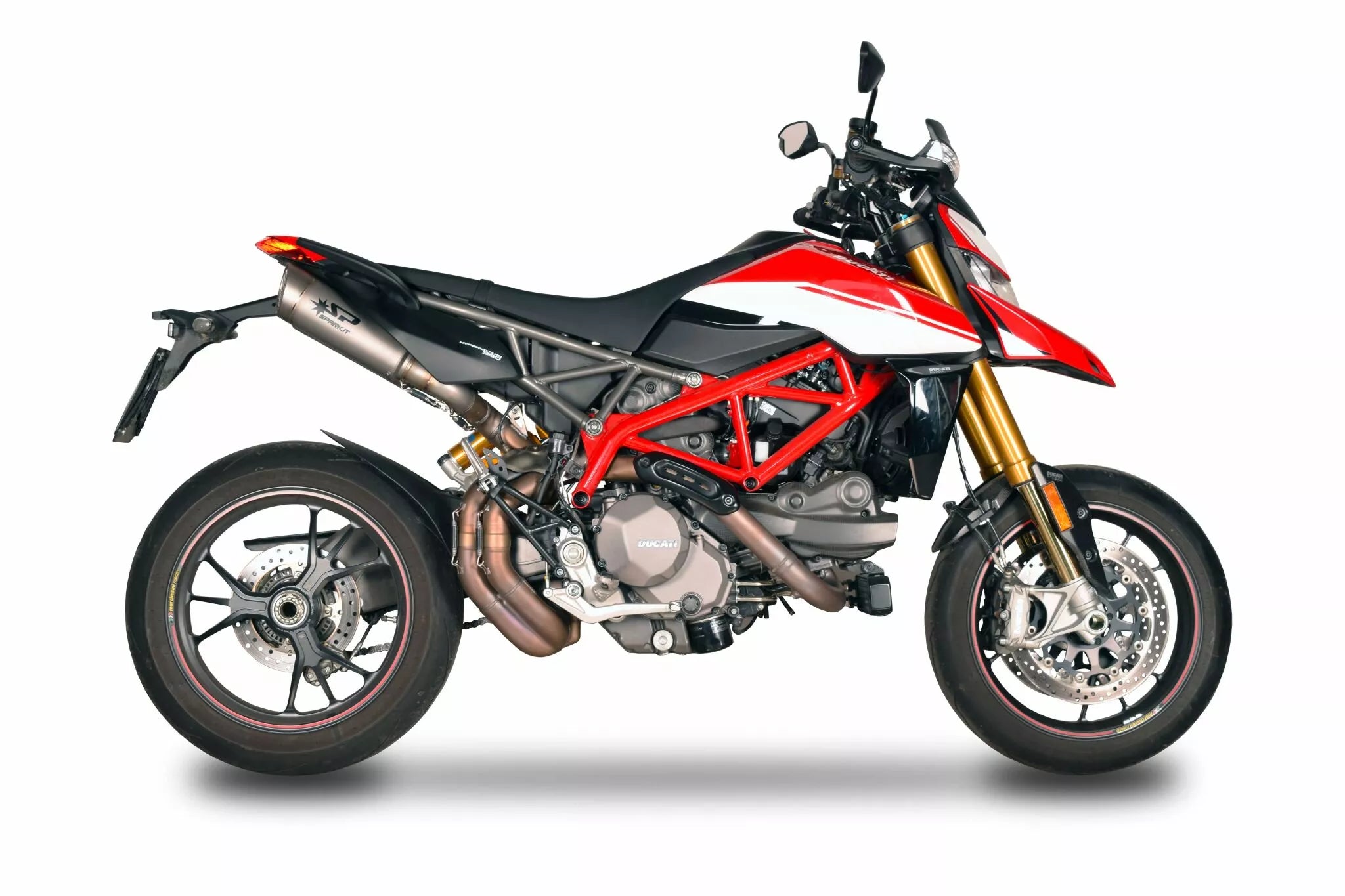 Grid-O Double Slip-On Muffler For Ducati Hypermotard 950 SP ABS 19-21, Hypermotard 950 SP ABS RVE Graffiti Livery 21-24