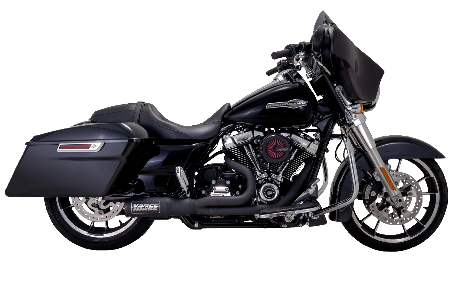 Escape Vance & Hines 2 En 1 Hi Output Negro Para Harley-Davidson Touring