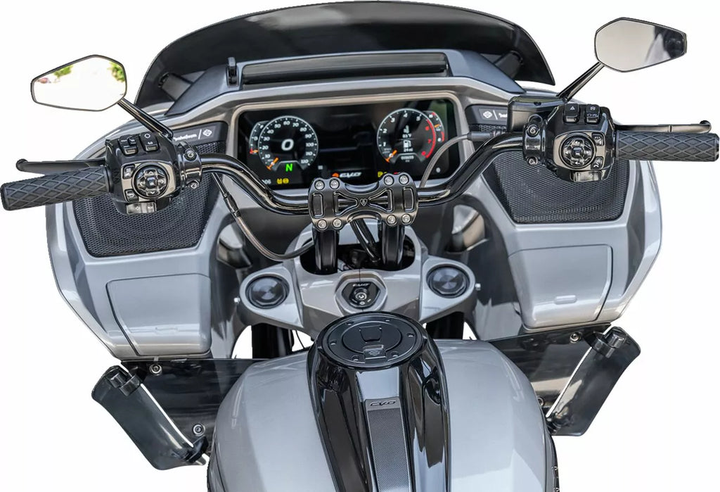 Schwarzglänzender MX-Moto-Lenker für Harley-Davidson