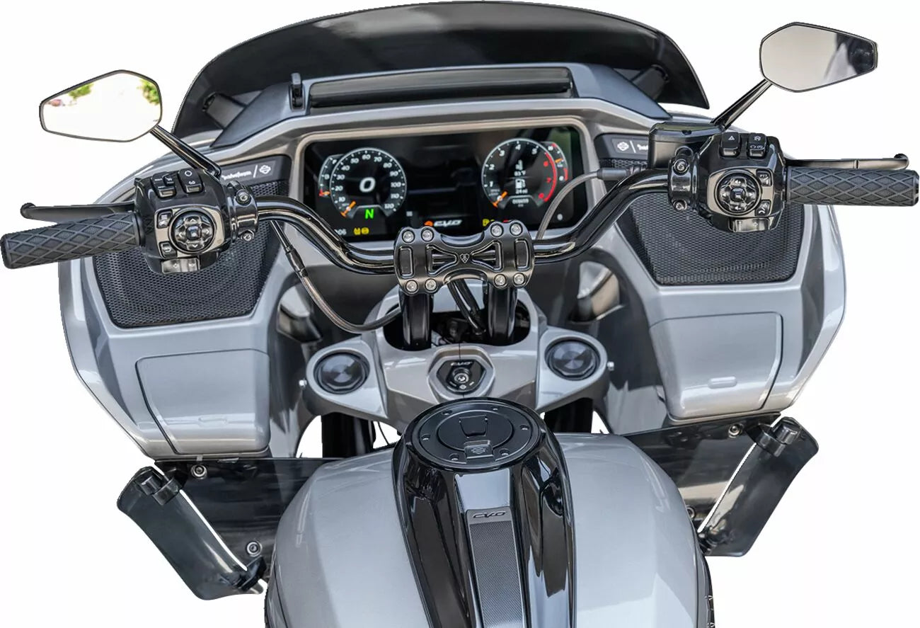 Schwarzglänzender MX-Moto-Lenker für Harley-Davidson