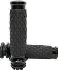 Puños Diamond Contour,Contorno De Diamante, Anodizado Negro Para Harley Davidson