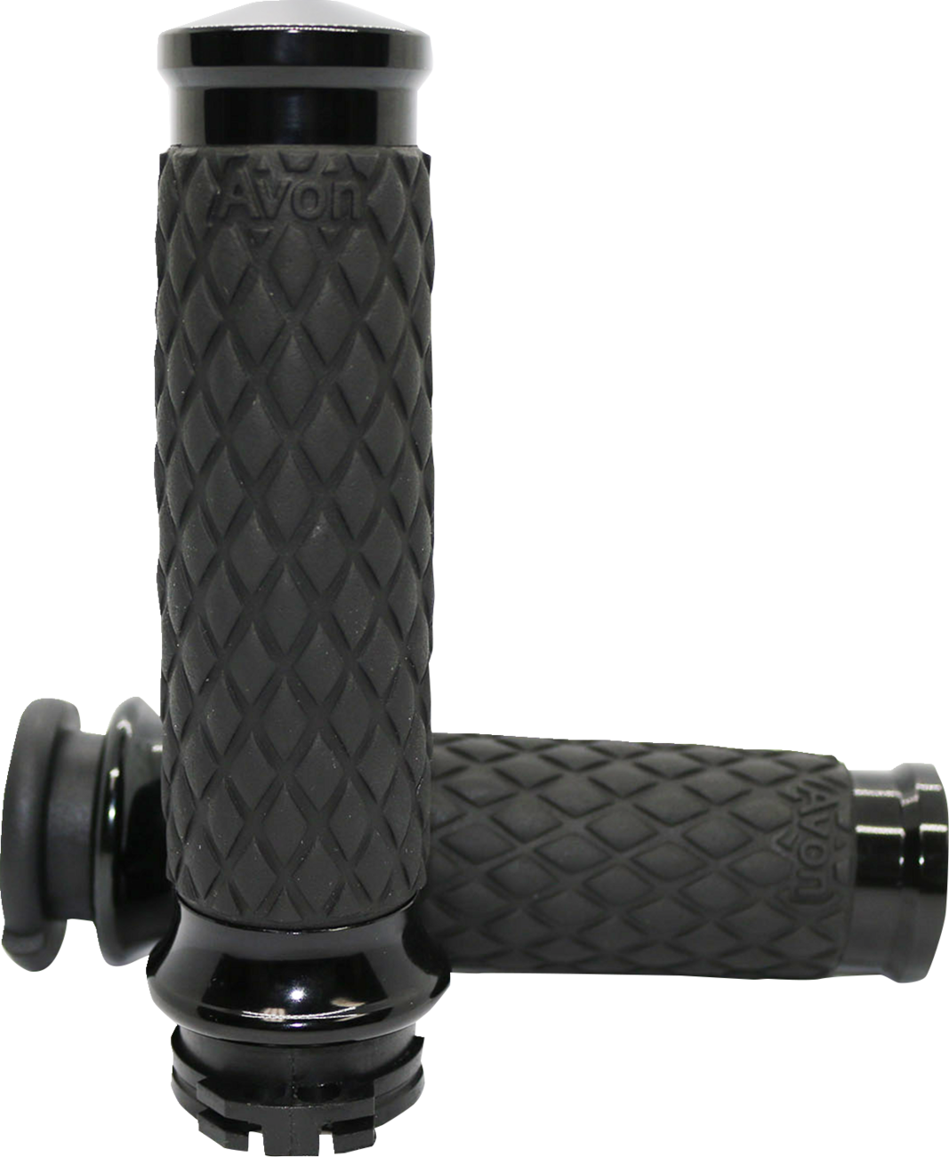 Diamond Contour Grips, Diamond Contour, schwarz eloxiert für Harley Davidson