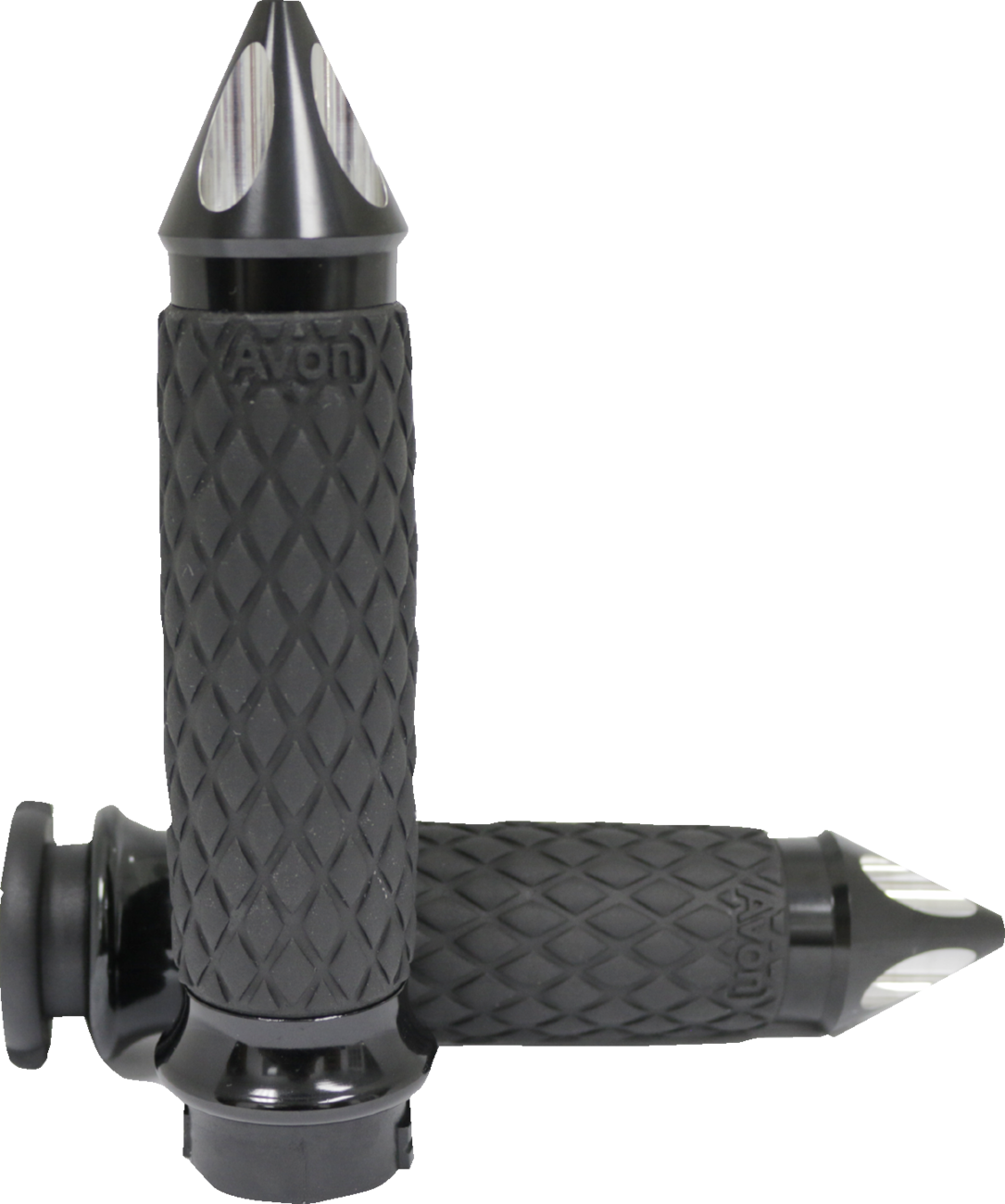 Diamond Spike Grips, Diamond Contour, eloxiertes Chrom für Harley Davidson