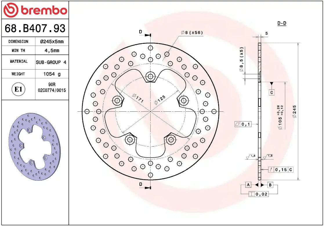 FIXED BRAKE DISC GOLD SERIES PRIME LINE Brake DISC FIX RR