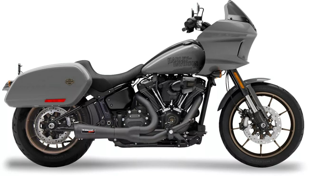 The Ripper 2-into-1 Shorty Exhaust Systems Black for Harley Davidson
