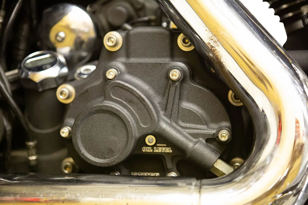 Black wrinkle Side Cover Transmission Kit for Harley Davidson 07-UP