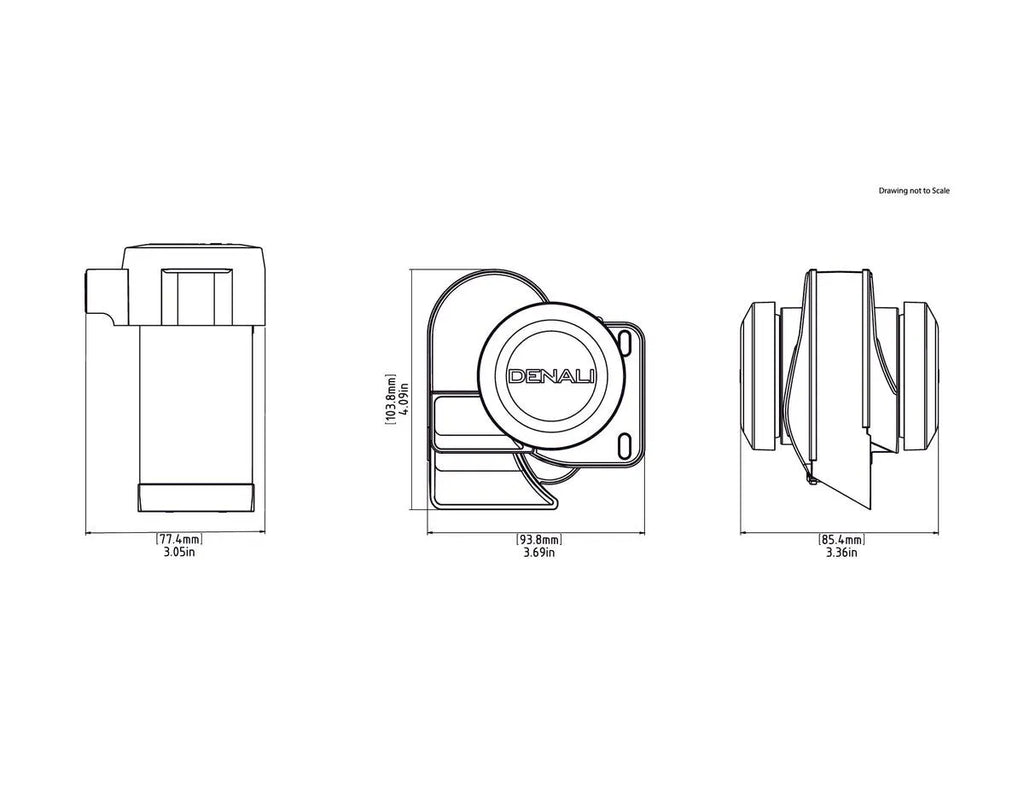 Denali SoundBomb Split Dual-Tone Air Horn for Motorcycles