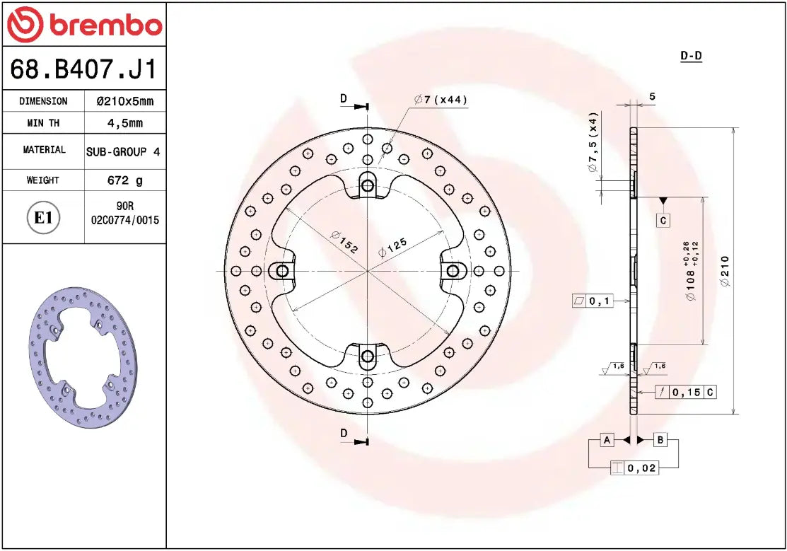 Disco de freno fijo para MV Agusta