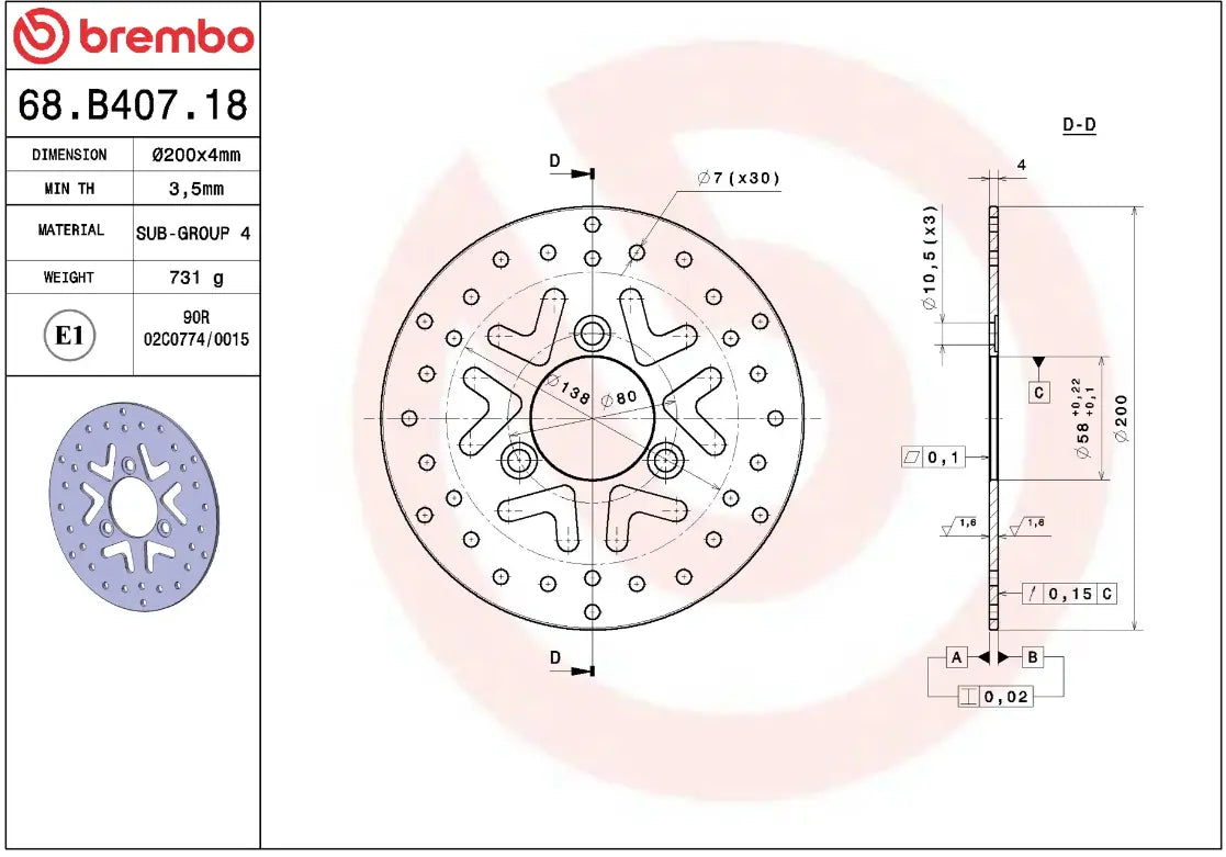 Fixed Gold Series Brake Disc for Kymco