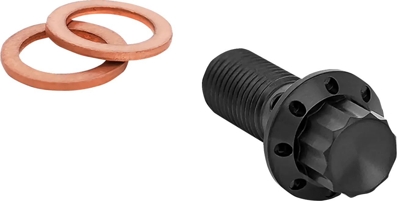 Tornillo banjo de titanio 12 puntos BOLT BANJO - FLT 00-07 - 3/8-24 - 12-PT - FR/RR - BLACK