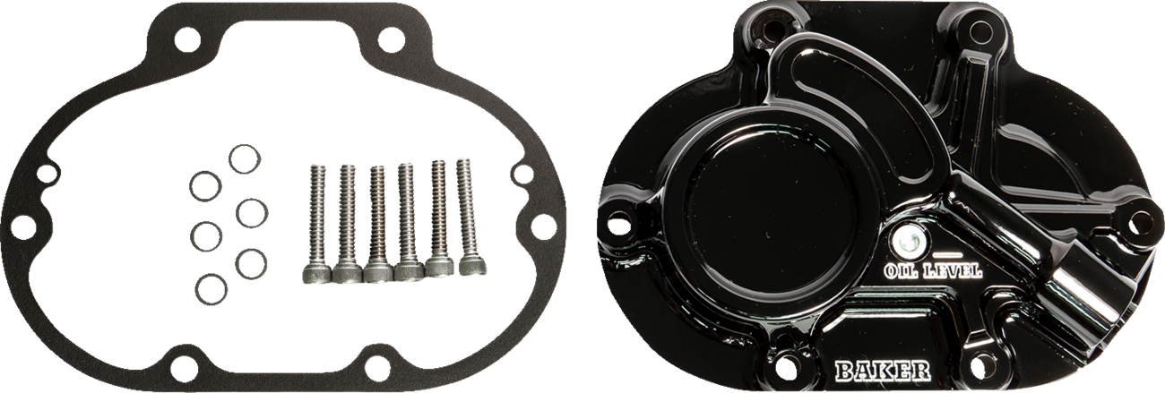 Kabeltyp Function-FormedTM Hochglanzschwarze Getriebeseitenabdeckungen für Harley Davidson