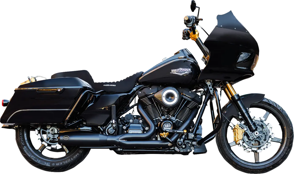 2-in-1 Qualifier Guardian Black Auspuff für Harley Davidson