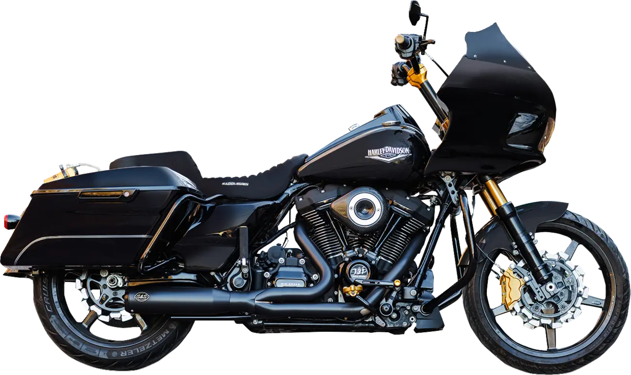 2-in-1 Qualifier Guardian Black Auspuff für Harley Davidson