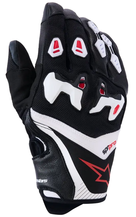 Guantes moto homologados SP-R Pro  SP-R PRO BLACK/WHITE/RED L