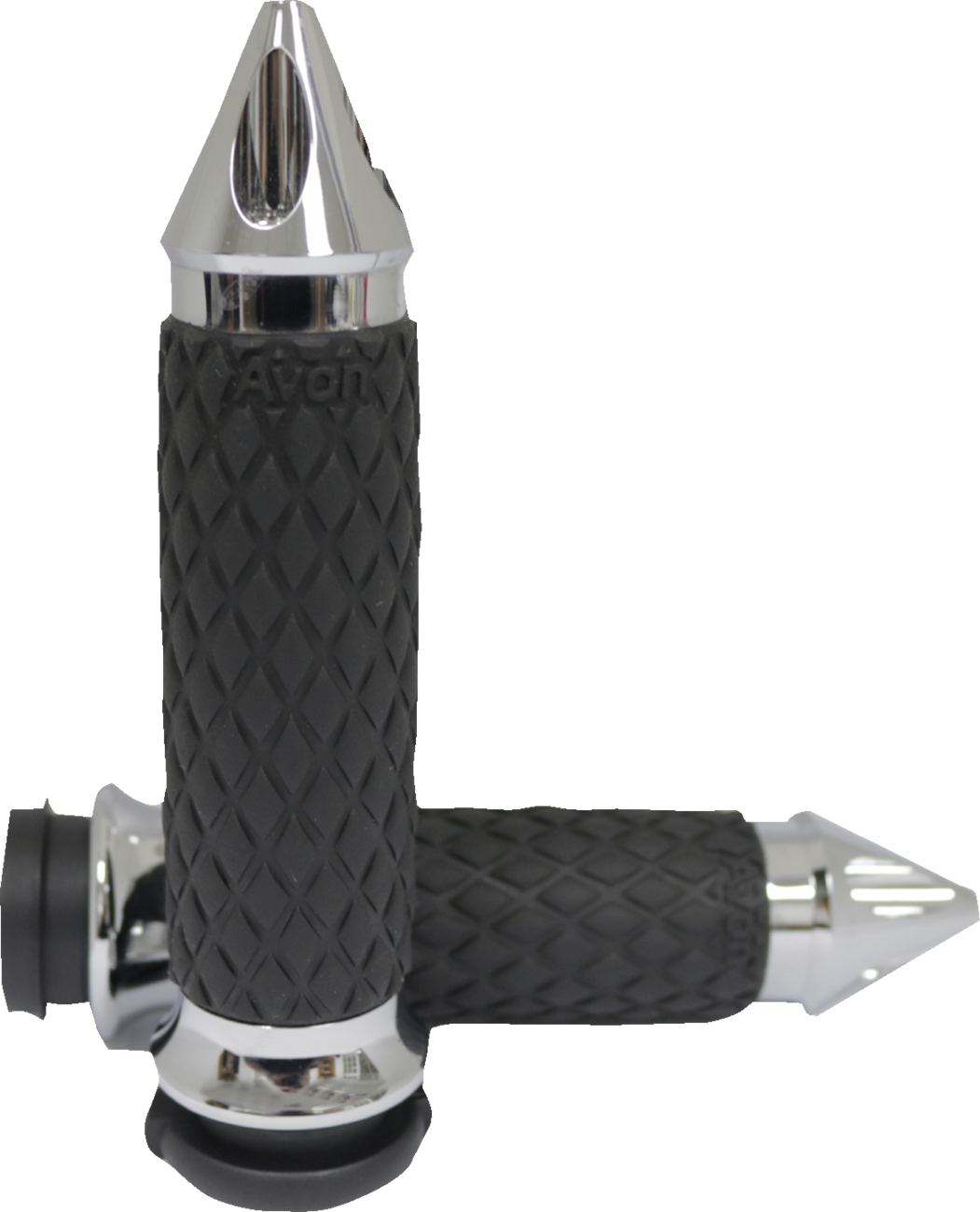 Diamond Spike Grips, Diamantkontur, Chrom für Harley Davidson