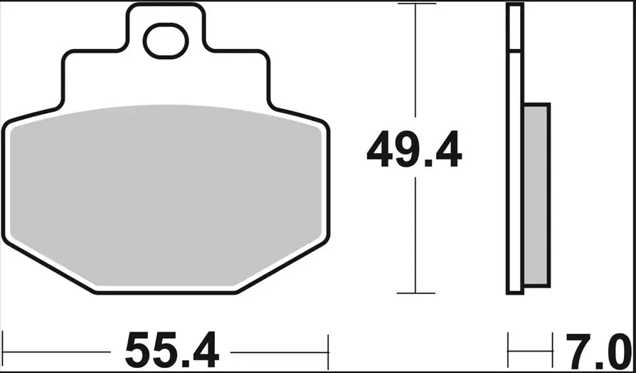 Ceramic brake pad for Benelli, Derbi, Gilera, Piaggio, Vespa
