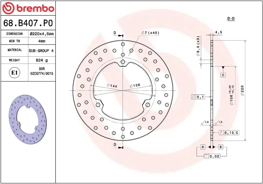 FIXED BRAKE DISC GOLD SERIES PRIME LINE Brake DISC FIX RR