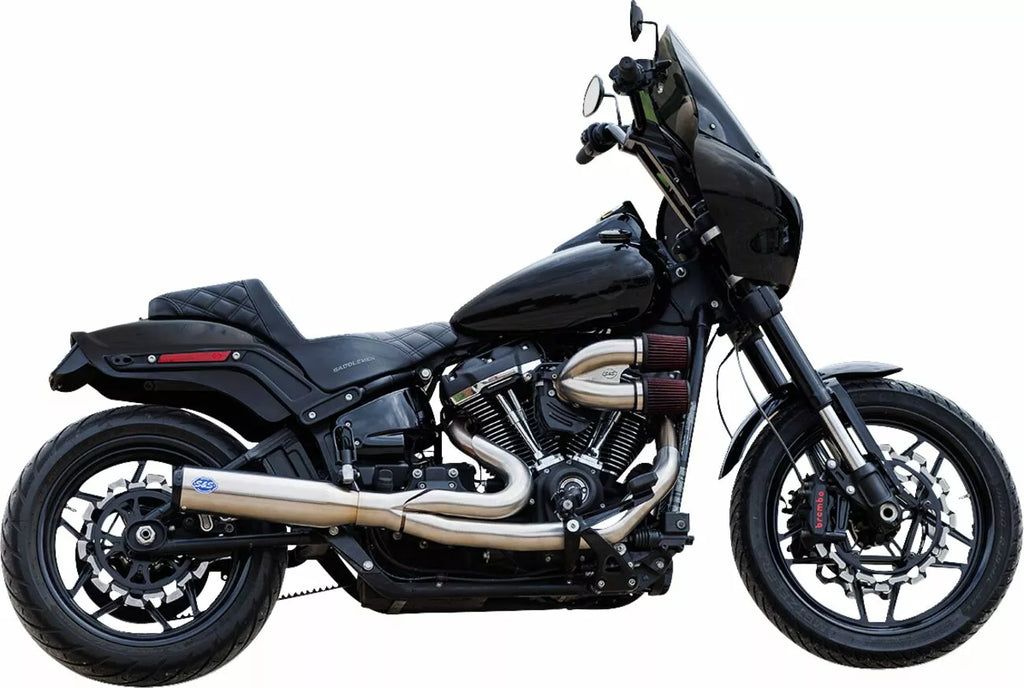 Sistemas De Escape 2 En 1 Qualifier Acero Inoxidable Cepillado Para Harley Davidson