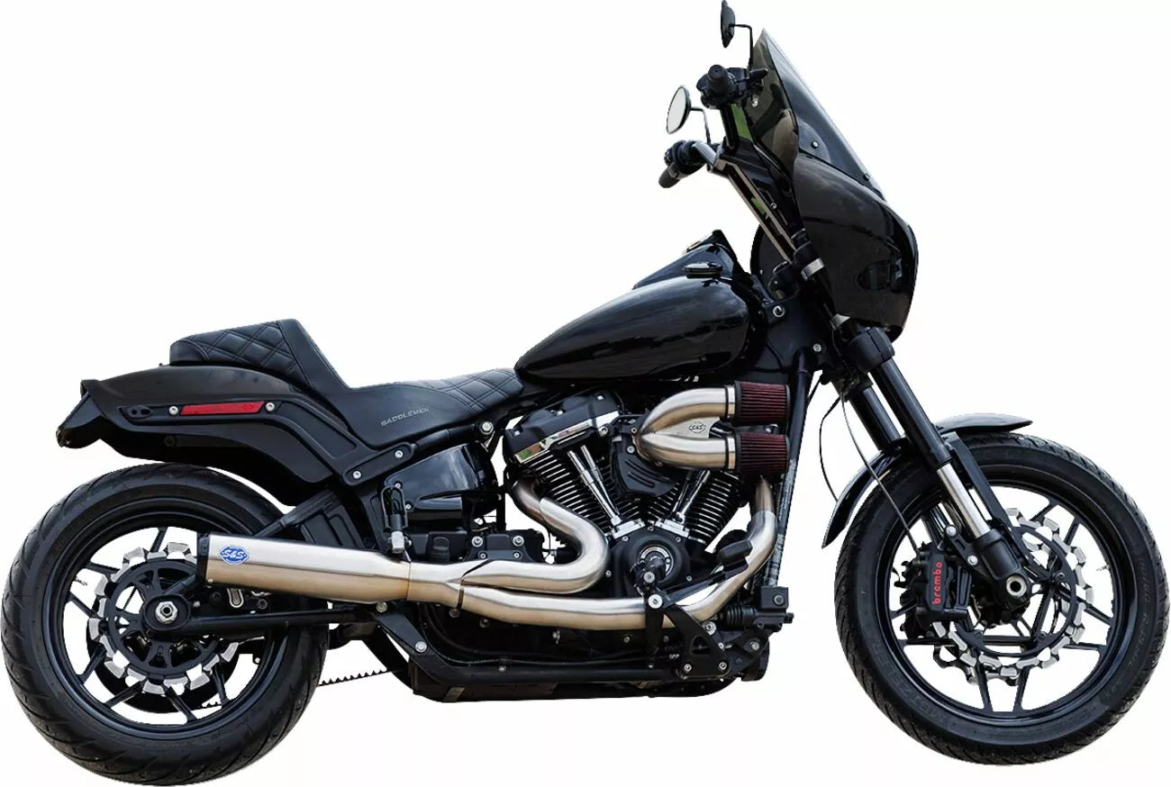 Sistemas De Escape 2 En 1 Qualifier Acero Inoxidable Cepillado Para Harley Davidson